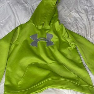 Green, Youth Large Under Armor Hoodie